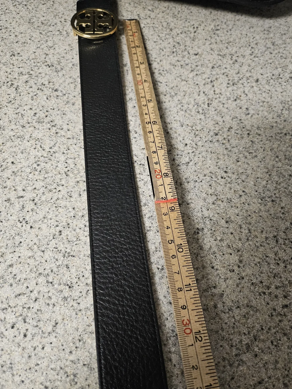 Tory Burch Reversible Black/Tan Logo Belt